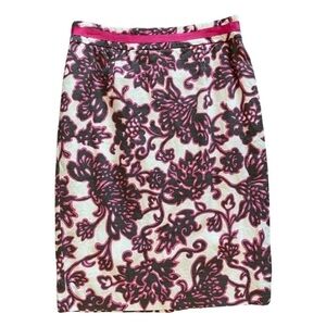 Boden Samantha Lee Pink Floral Skirt Women’s Size 2P.